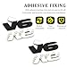 Wevdn 2PCS V6 Metal Emblem, Premium 3D Classic V6 Nameplate Logo Engine Badge Sticker, Universal V-6 Letters Metal Decal for Vehicle Side Fender Trunk Tailgate, Car Accessories (Black)