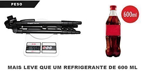 Fotopro Tripé DIGI 3400 com 4 seções e junta esférica 3D + kit de acessórios para smartphone (SJ-85)