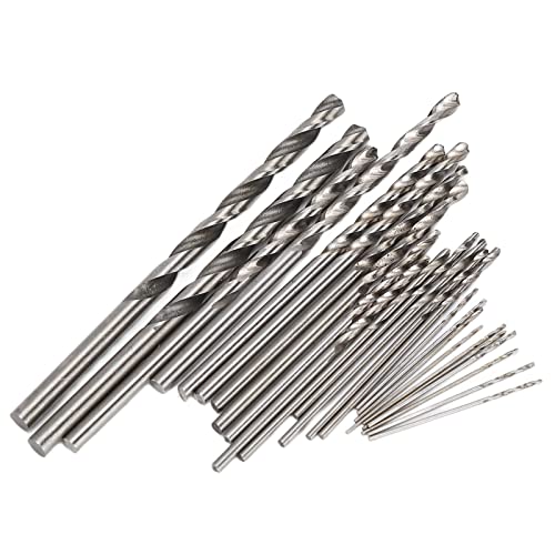 Präzisions-Mikro-Spiralbohrer für Schmuck, Uhren, Leiterplattenhandwerk – 25-teiliges Mini-HSS-Set mit Geradem Schaft – Langlebig und Scharf – für Heimwerkerarbeiten, Reparatur