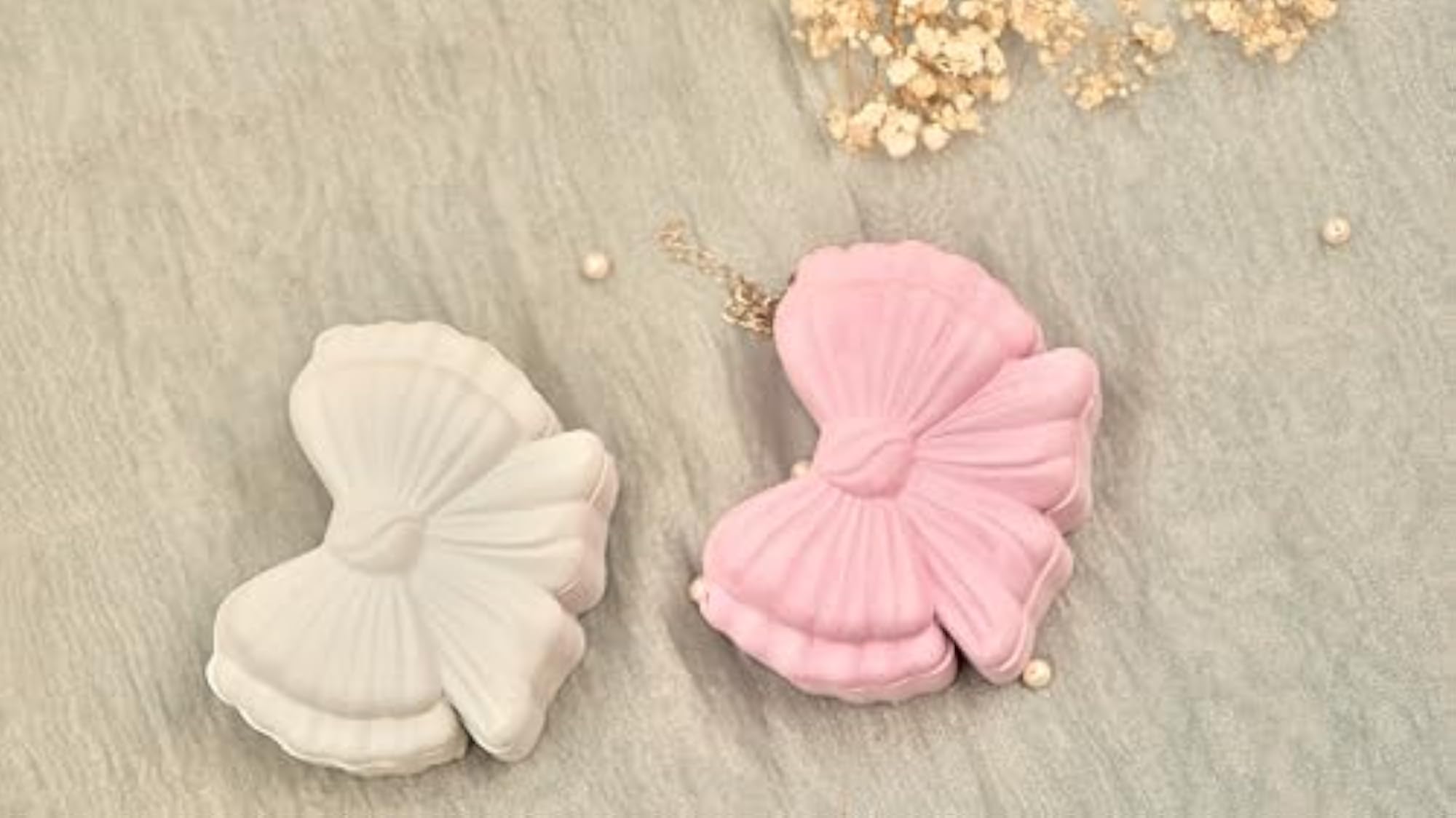 Handcrafted Bow Trinket Jar with Lid, Eco Resin