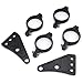 HTT Motorcycle Black 41mm Turn Signal Clamps Headlight Mount Bracket Fork Ear Chopper Cafe Racer Black for Universal CBR Kawasaki Suzuki Harley Davidson