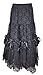 Produktbild Dark Dreams Gothic Western Steampunk Braut viktorianischer Rock gerafft Tüllrock Tüll - Rock Elvira, Farbe:schwarz, Größe:Freesize
