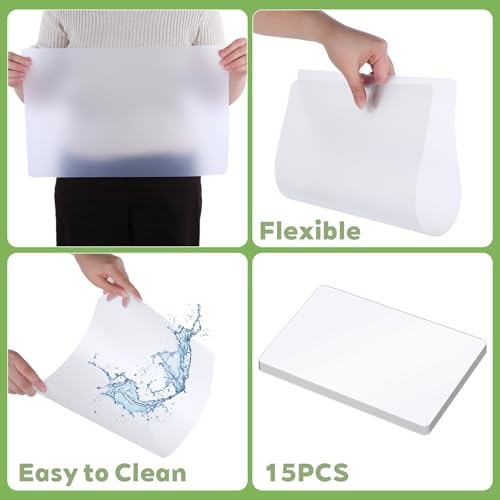 15 Piezas Tablas Flexibles de Corte de Plástico miniatura 4