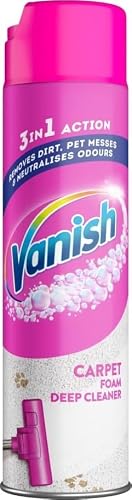 Image of Vanish Gold Oxi Action Upholstery & Carpet Cleaner, Stain Remover Foam for Large Area Cleaning, 600 ml | Removes 3x More Dirt & Pet Hair vs Vacuuming Alone | Neutralises Odours | Deep Cleans
