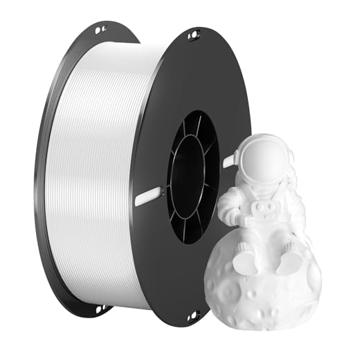 OLAPRIN PLA Filament 1.75mm White 1kg Spool (2.2lbs) 3D Printer Filament Dimensional Accuracy +/- 0.02mm, Suitable for M