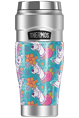 Scooby-Doo Flower Pattern THERMOS STAINLESS KING Stainless Steel Travel Tumbler, Vacuum Insulated & Double Wall, 16oz