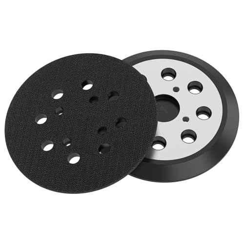 LZVXTYM 2 Pcs 5 Inch 8 Hole Sander Pads, Aluminium Sander Replacement Pad with Hook and Loop Backing Pad, Fine Grinding Sanding Disc for DIY