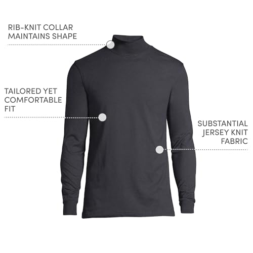 Lands' End Mens Long Sleeve Super-T Mockneck Black Tall Large3