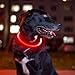 Led Dog Collar, BSEEN USB Rechargeable Flash Dog Necklace Light, Pet Safety Collar Makes Your Beloved Dogs Be Seen at Night for Small Medium Large Dogs(Red)