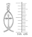 Claddagh Gold 925 Sterling Silver Jesus Cross Charm Ichthus Christian Fish Pendant Necklace, 18