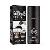Hair Building Fibers Black, Hair Filler Powder Hair Fibers for Thinning Hair for Women Men, Instantly Conceal & Thicken Thinning or Balding Hair Areas (Black)