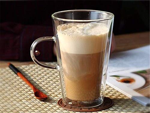 Tasse de café en verre double paroi 200ml transparente MU