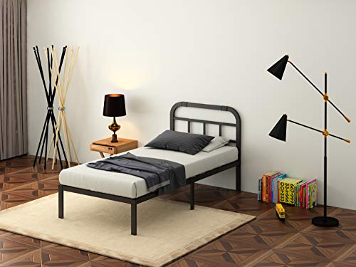 Ziyoo Twin Xl Bed Frame With Headboard, 3000Lbs Heavy Duty Platform Mattress Foundation/Box Spring Replacement, 14 Inch Height Metal Bed Frame #TOP7