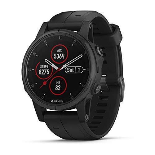 Garmin Fenix 5s Plus, Smaller-Sized Multisport GPS Smartwatch, Features Color TOPO Maps, Heart Rate Monitoring, Music and Garmin Pay, Black (Renewed)
