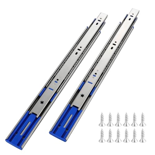 Tobinice 22 Inch Soft Close Drawer Slides 10 Pairs Heavy Duty 100 LB Capacity Full Extension Ball Bearing Side Mount Drawer Glides