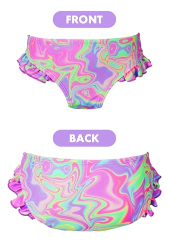 Image of Girls Swimsuit,Toddler Girls Bathing Suit Long Sleeve Rush Guard Swimwear,UPF 50+ Quick Dry Summer Beach Swimsuit