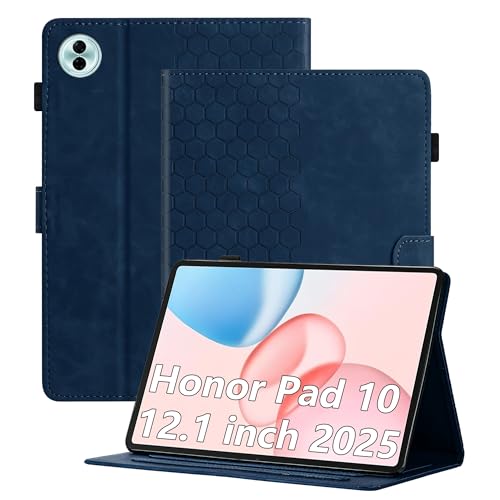 Cicili Hülle für Honor Pad 10 12.1 Zoll Tablet 2025, Flip Case Cover für Honor Pad 10 2025 Tablet Folio Schutzhülle mit Tasche Ständer PU Lederhülle, Blau