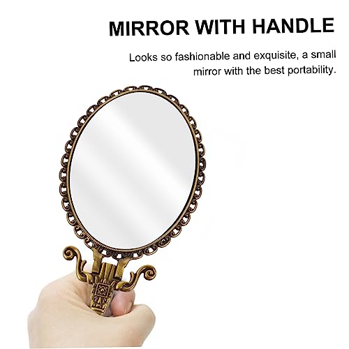 Miroir à main de maquillage compact portable pour retouches rapides en voyage