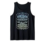 A classic born in Manchester New Jersey birthday motif featuring a vintage distressed graphic for a worn-in look. All original design. Say Happy Birthday to your friend or loved one with this great design!
