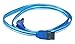 4 Pack 24 inch SATA 6Gbps Cable w/Locking Latch 90 Degree to 180 Degree UV Blue, CNE546841