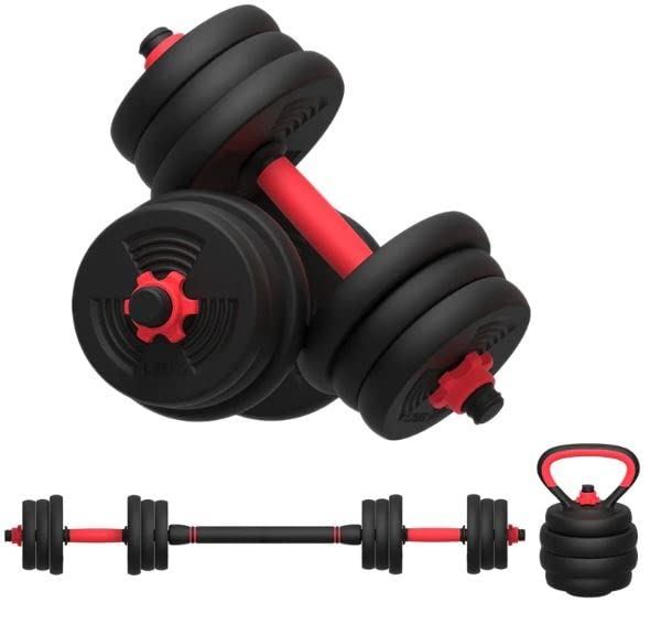 Fitness Set Pesi 2 in 1 Manubrio e bilanciere Regolabili da 40 kg