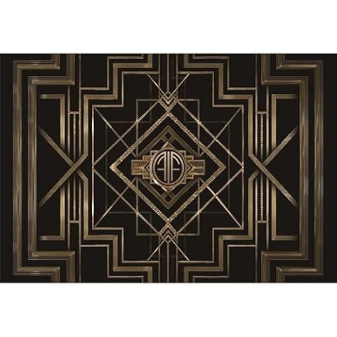 Baocicco 8x6.5ft Theme Backdrops for Photography Black and Golden Retro Texture Background Luxury Party Crazy Carnival Happy Birthday Party Portrait Booth Photo Studio Video Shooting Prop Cover