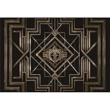 Baocicco 10x6.5ft Theme Backdrops for Photography Black and Golden Retro Texture Background Luxury Party Crazy Carnival Happy Birthday Party Portrait Photo Studio Video Shooting Props