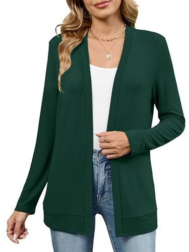 Image of Heymoments Lightweight Open Front Cardigan Sweater for Women Long Sleeve Causal Bolero Button Down Soft Outwear Tops