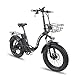 Price comparison product image KETELES Folding E-Bike Electric Bike 20 Inch 48V 18Ah Lithium Battery Foldable City E-Bike with 4" Fat Tires for Adults Men Women. (1 KF9)