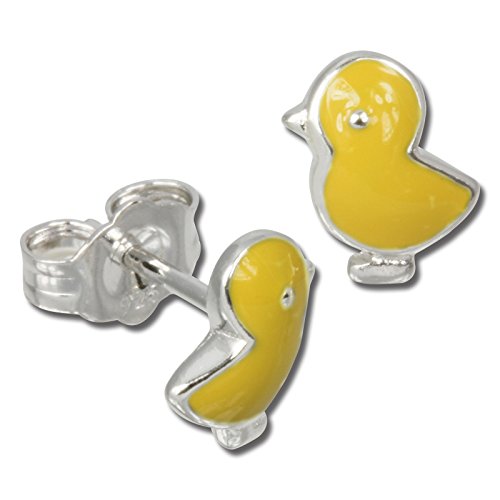 Tee-wee boucles d'oreilles pour enfant en argent sterling 925 et poussins jaune boucles d'sDO602Y Cover