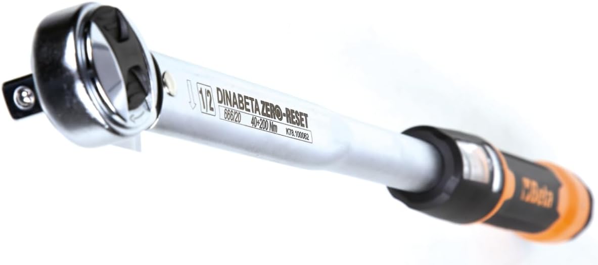 Beta 666/10 Zero Reset 1/2" Drive Click Type Torque Wrench 40-200 Nm