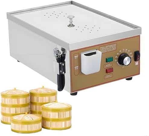 Commercial Electric Food Steamer, Adjustable 30-110°C, 2/4/6 Holes, Independent Water Supply, Perfect for Restaurant & Home Cooking, High Efficiency, Easy to Use