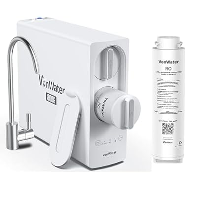 VonWater Reverse Osmosis Water System, with RO Replacement Filter, 2:1 Pure to Drain, 800GPD RO Water Filtration System, NSF/ANSI 372 Certified V2-800N