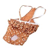 CIYODO 1pièce Culotte Hygiénique pour Chien Femelle Couches Réutilisables Doux pour Menstruation Confortable Et Absorbante pour Chiens