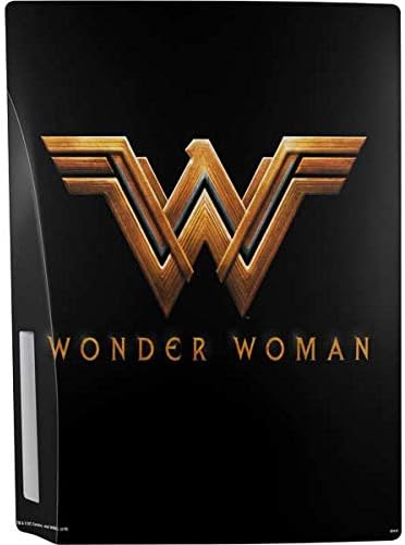 Skinit Decal Gaming Skin Compatible with PS5 Bundle - Officially Licensed DC Comics Wonder Woman Gold Emblem Design