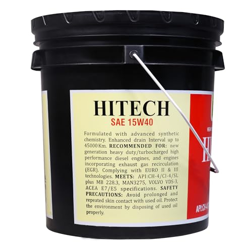 Image of PALCO HITECH 15W40 API: CI4 / SL Heavy Duty Diesel Engine Oil Synthetic Technology | Maximum Power & Superior Protection | For SUVs, MUVs & Crossovers | 15 Litres