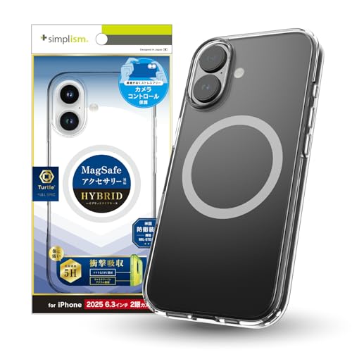 Simplism �V���v���Y�� iPhone 17�Ƃ̌݊������� [Turtle FULLSPEC] �J�����R���g���[����MagSafe�Ή��n�C�u���b�h�P�[�X TR-IP25M2-TTCMS-CLWT
