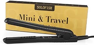 SOLOFISH Mini Hair Straightener 1/2 Inch Titanium Flat Curling Iron for Travel Professional
