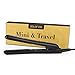 SOLOFISH Mini Hair Straightener 1/2 Inch Titanium Flat Curling Iron for Travel Professional Mens Hair Straightening Plate Effective for Bangs Short and Thin Hair
