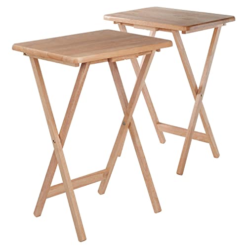 Winsome Alex 2-pc Set TV Table, Natural Winsome Alex 2-pc Set TV Table, Natural