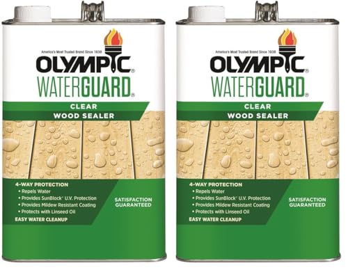 Olympic WaterGuard 1 gal. Clear Exterior Waterproofing Wood Sealer (Pack of 2)