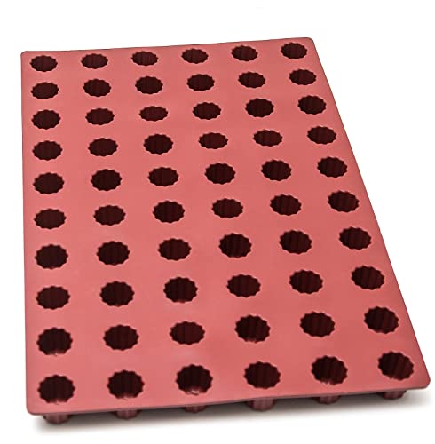 Maé Innovation Moule Silicone 40x60cm - 60 mini-cannelés bordelais Ø3,5x3,8cm - Anti adhérent - Made in France