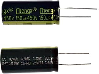 150uF 450V 18X40 +/-20% -25 to +105Â°C 3PCS Aluminum Electrolytic Capacitors,150 MFD,150uF 450V Capacitor,150uF Capacitor,450V Capacitor,150uF Capacitor 450V