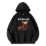 五十歩ひゃっほう レッサーパンダ ネタ ことわざ ことわざのもじり 面白い パーカー メンズ トレーナー フード付き 大きいサイズ 長袖 プルオーバー スウェット ゆったり カジュアル 無地 おしゃれ 人気 フード付 かっこいい 男女兼用 秋冬服 S