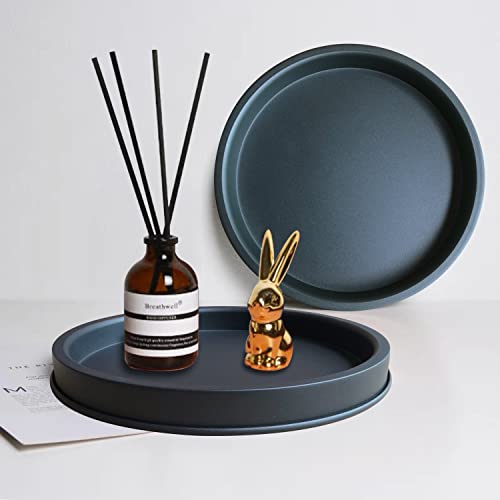 Lobolighting Black Round Decorative Serving Tray, Black Decorative Tray for Coffee Table Centerpieces Modern Farmhouse Home Decorations Lobolighting Black Round Decorative Serving Tray, Black Decorative Tray for Coffee Table Centerpieces Modern Farmhouse Home Decorations