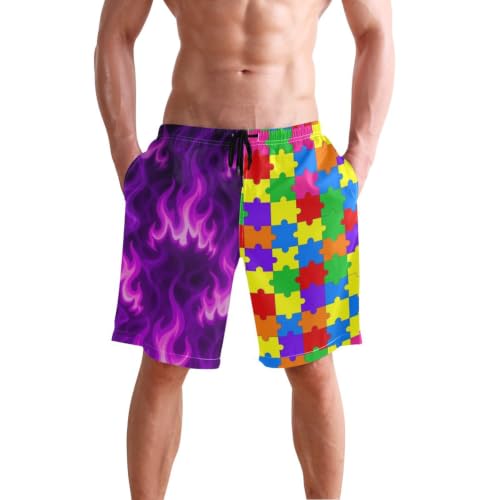 Short de plage extensible pour homme 20,3 cm idéal surf et été
