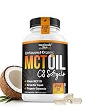Intentionally Bare Organic Pure C8 MCT Oil Capsules – 99.2% C8, .8% C10 MCT Oil Pills–Sustained Energy, Mood & Focus – from 100% Pure Organic Coconuts - Easy to Swallow and Travel - 300 Soft Gels