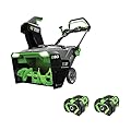 EGO Power+ SNT2114 Peak Power 56-Volt 21-Inch Snow Blower with Steel Auger, (2) 7.5Ah Batteries and Dual-Port Charger Included