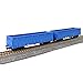 Evemodel 2pcs HO Scale High-Side Gondola Car 1:87 Railway Wagons Rollong Stock Container Carriage 1:87 Freight Car (Blue)