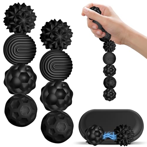 8 Stück Magnetische Fidget Toys, Magnetkugeln Stressball Silikon, Magnetkugeln Stressball Silikon Sensorik Spielzeug für Stress für Angst Stressabbau, Haptische Dekompression